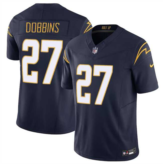 Men & Women & Youth Los Angeles Chargers #27 J.K. Dobbins Navy 2024 F.U.S.E Vapor Limited Stitched Jersey->kansas city chiefs->NFL Jersey